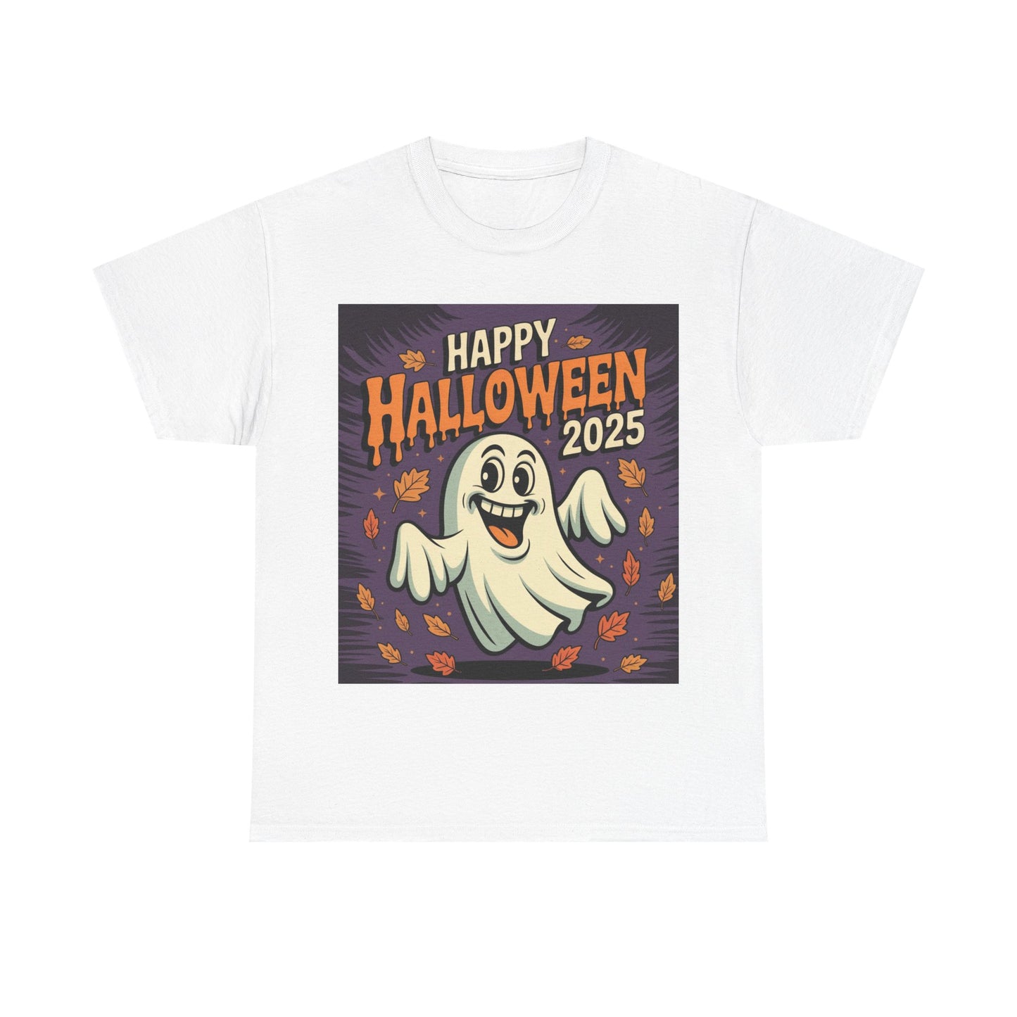 Halloween Ghost Unisex Cotton Tee, Spooky Shirt, Fall Fashion, Party Apparel, Halloween 2025, Pumpkin Costume Top