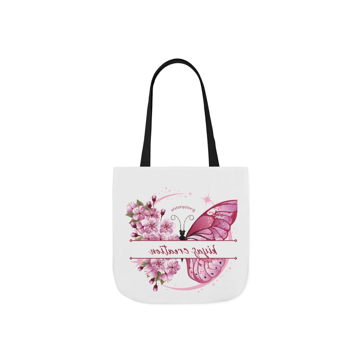 Butterfly Garden Canvas Tote Bag, Floral Tote, Eco-Friendly Shopping Bag, Spring Gift, Personalized Bag, Cute Carryall