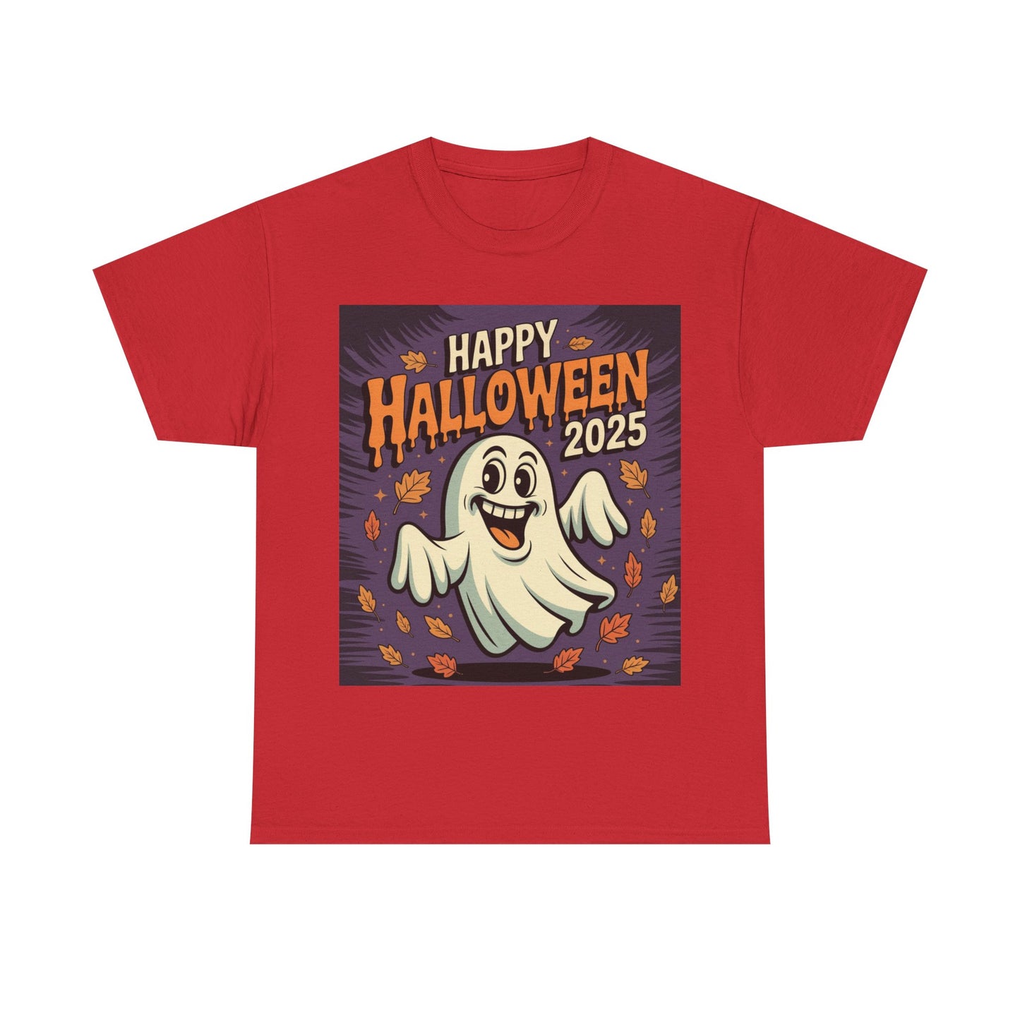 Halloween Ghost Unisex Cotton Tee, Spooky Shirt, Fall Fashion, Party Apparel, Halloween 2025, Pumpkin Costume Top