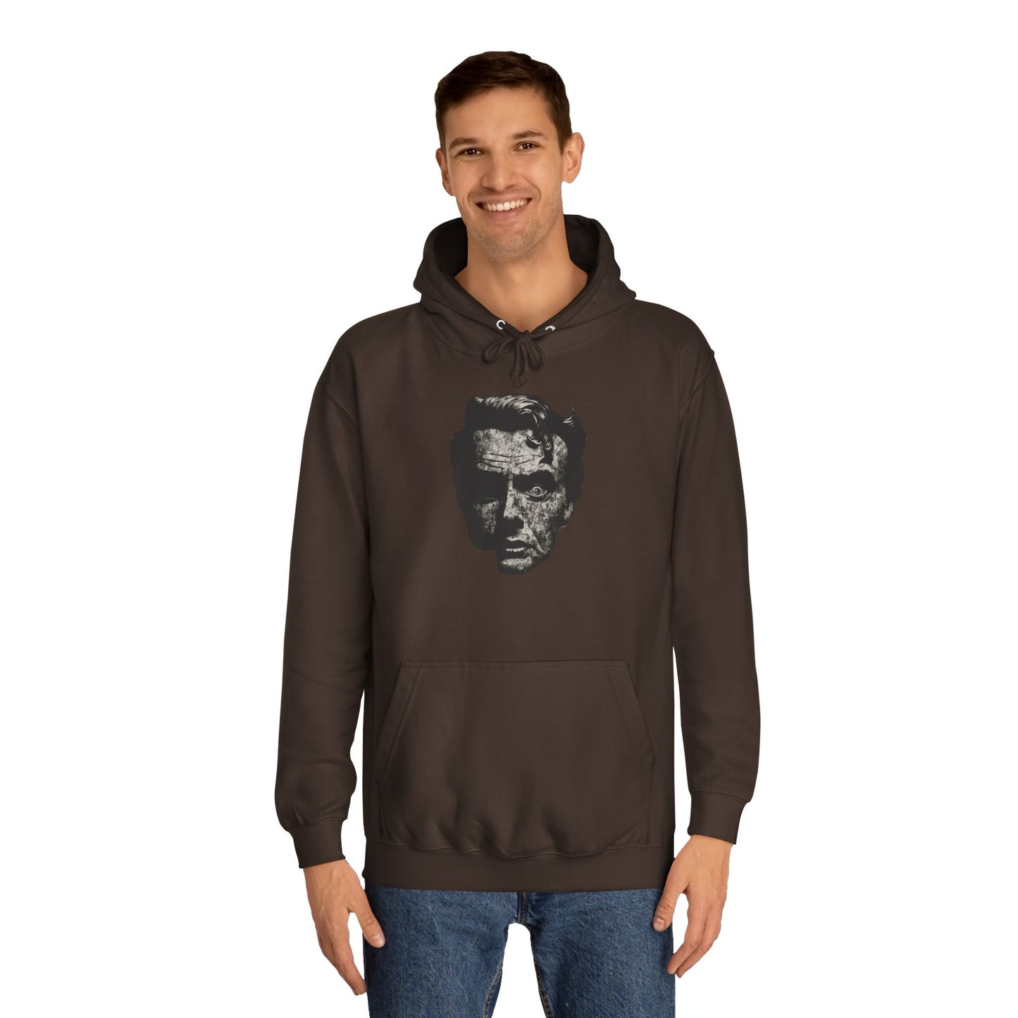 Unisex College Hoodie | Vintage Skull Design, Trendy Streetwear, Gift for Students, Cozy Outfit, Ideal for Fall