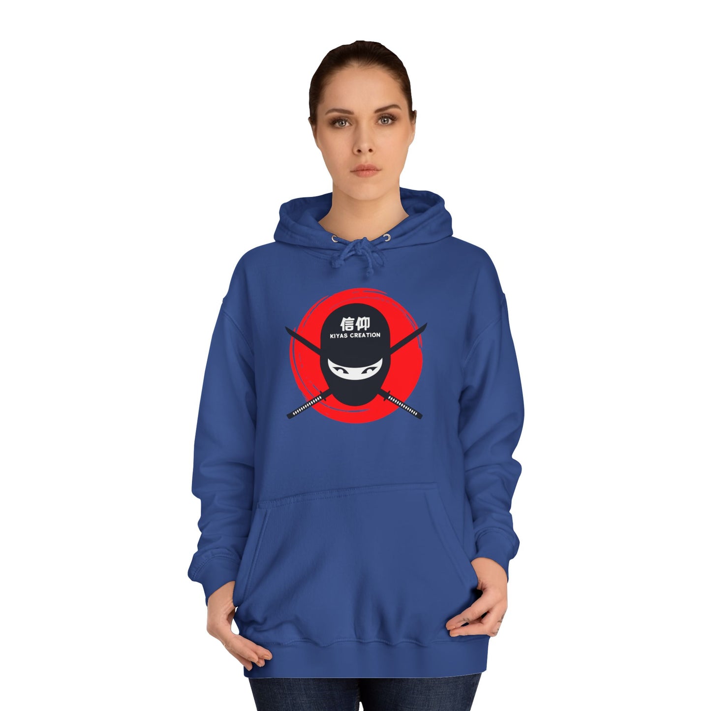 Ninja Spirit Unisex College Hoodie | Stylish Casual Wear, Gift for Students, Cozy Hoodie, College Fashion, Unique Graphic Sweatshirt