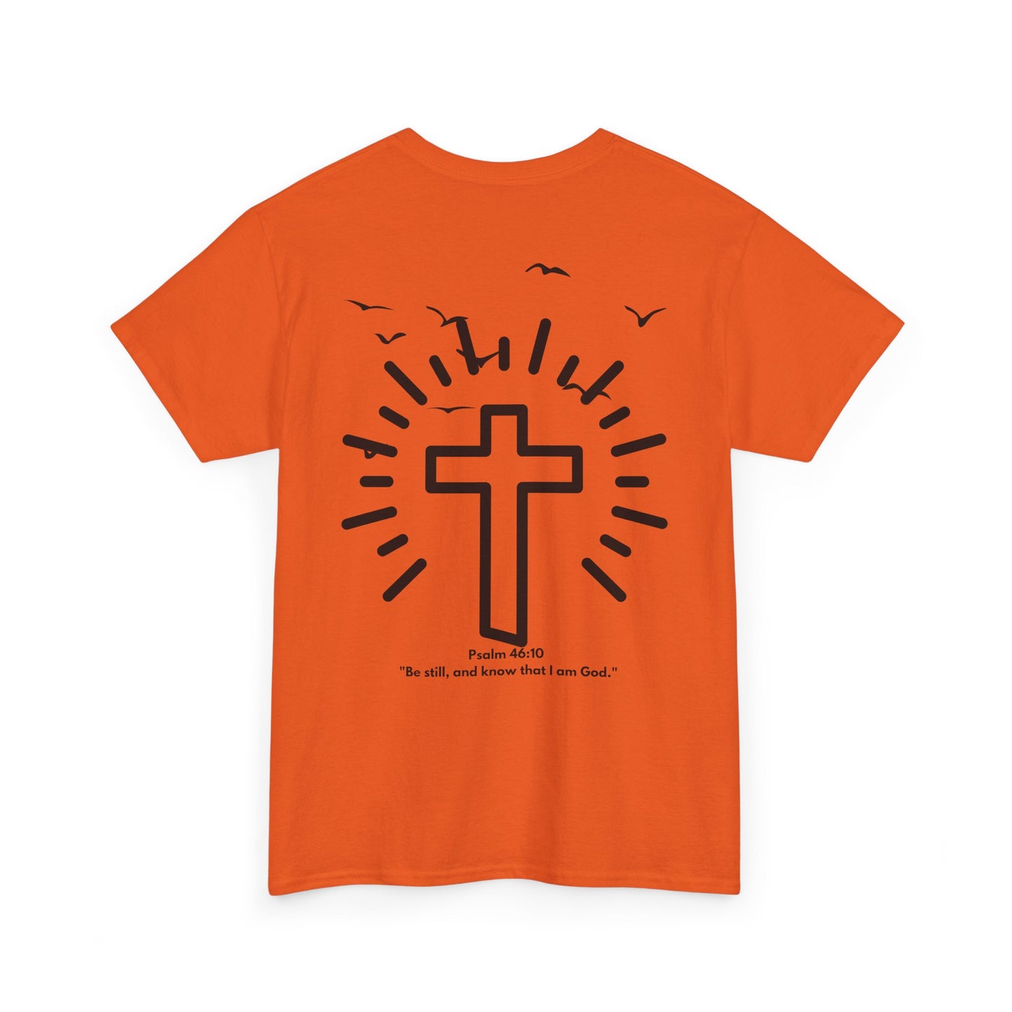 Faith-Inspired Unisex Heavy Cotton Tee | Inspirational Christian Shirt, Religious Gift, Bible Verse Tee, Cross Design, Everyday Wear