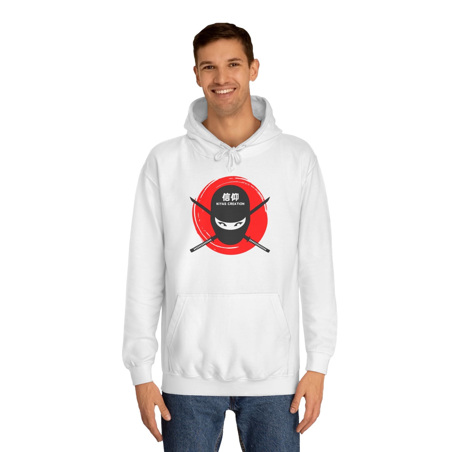 Ninja Spirit Unisex College Hoodie | Stylish Casual Wear, Gift for Students, Cozy Hoodie, College Fashion, Unique Graphic Sweatshirt