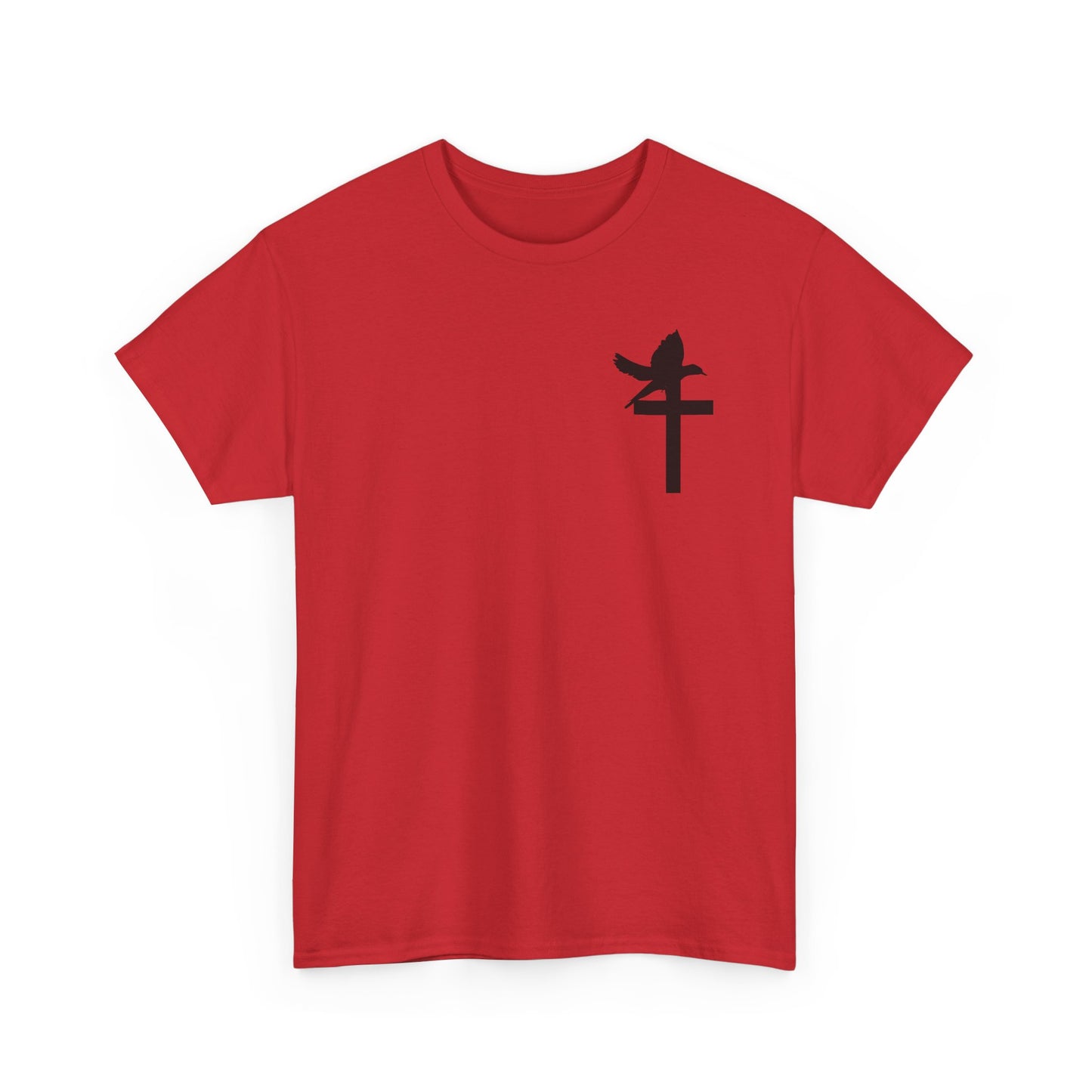 Faith-Inspired Unisex Heavy Cotton Tee | Inspirational Christian Shirt, Religious Gift, Bible Verse Tee, Cross Design, Everyday Wear