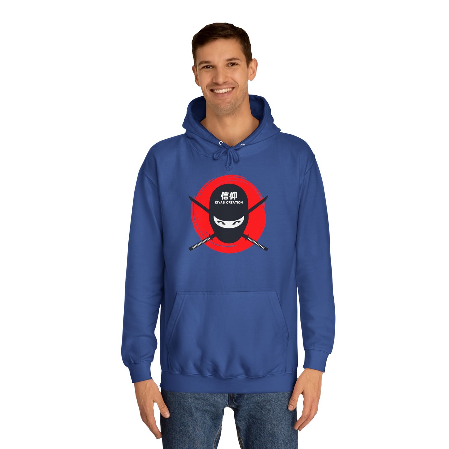 Ninja Spirit Unisex College Hoodie | Stylish Casual Wear, Gift for Students, Cozy Hoodie, College Fashion, Unique Graphic Sweatshirt