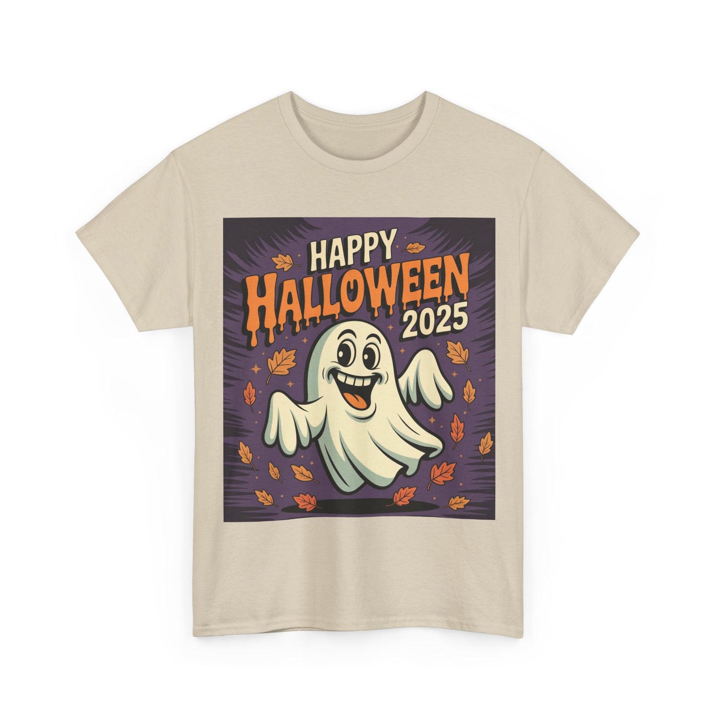 Halloween Ghost Unisex Cotton Tee, Spooky Shirt, Fall Fashion, Party Apparel, Halloween 2025, Pumpkin Costume Top