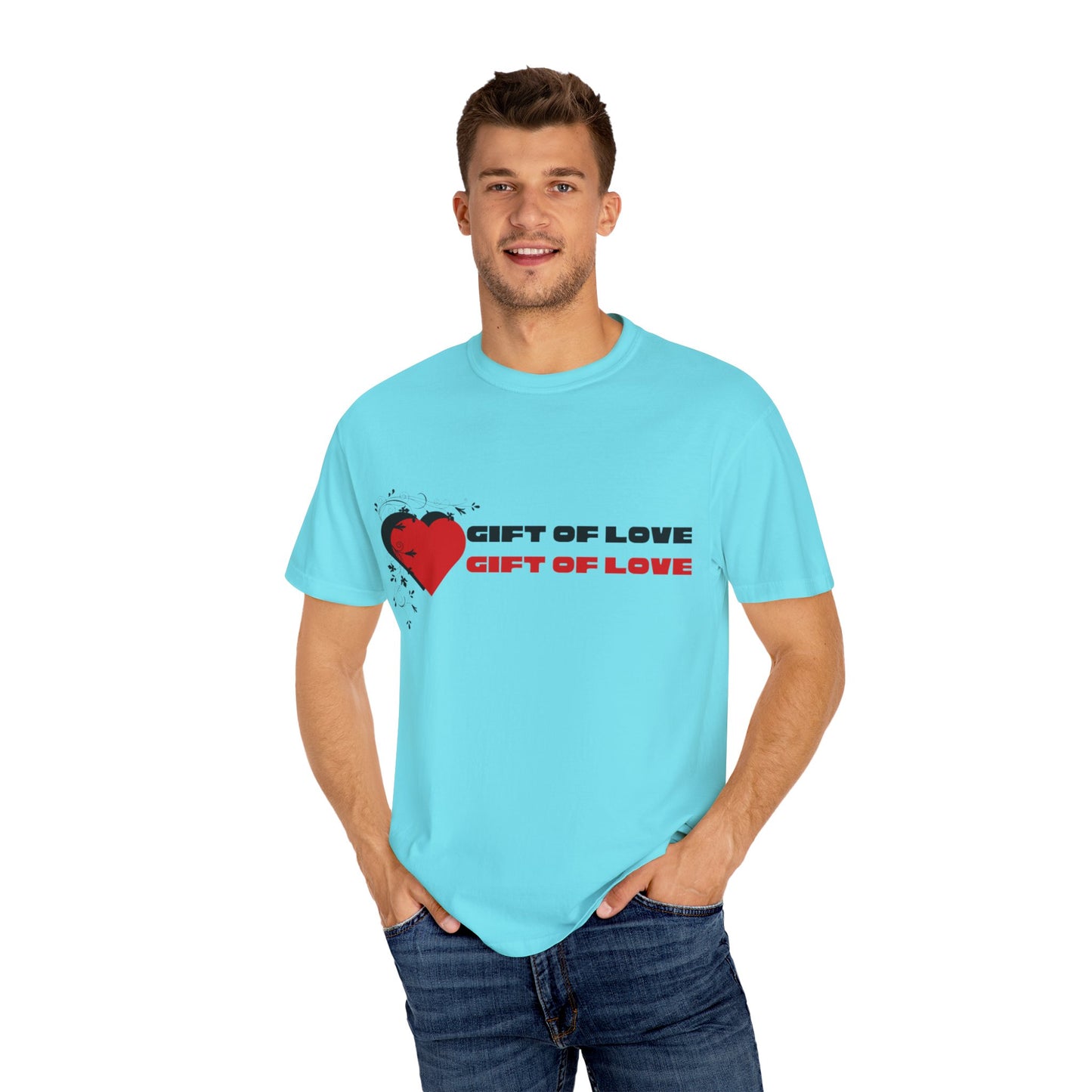 Unisex Gift of Love T-Shirt, Casual Love Tee, Heart Graphic Shirt, Valentine's Day Gift, Anniversary Apparel, Heart Print Top