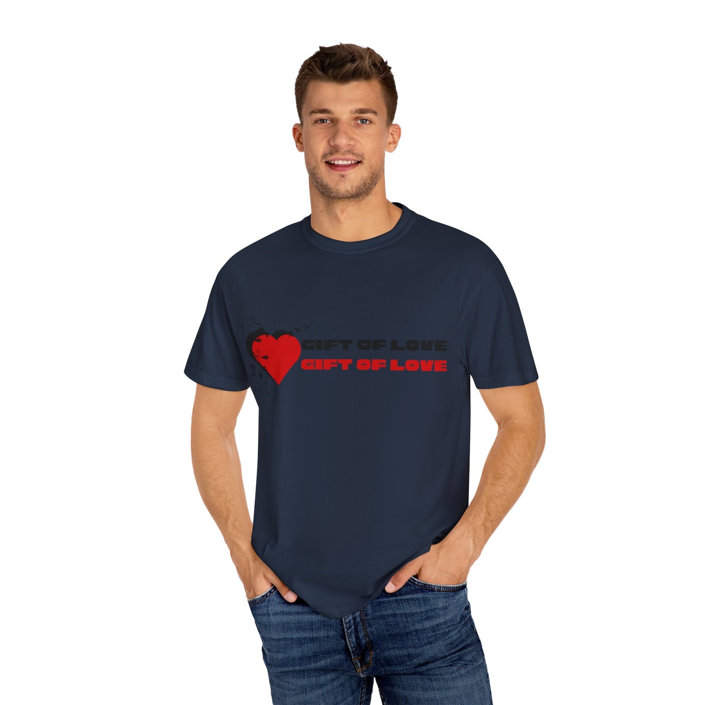 Unisex Gift of Love T-Shirt, Casual Love Tee, Heart Graphic Shirt, Valentine's Day Gift, Anniversary Apparel, Heart Print Top