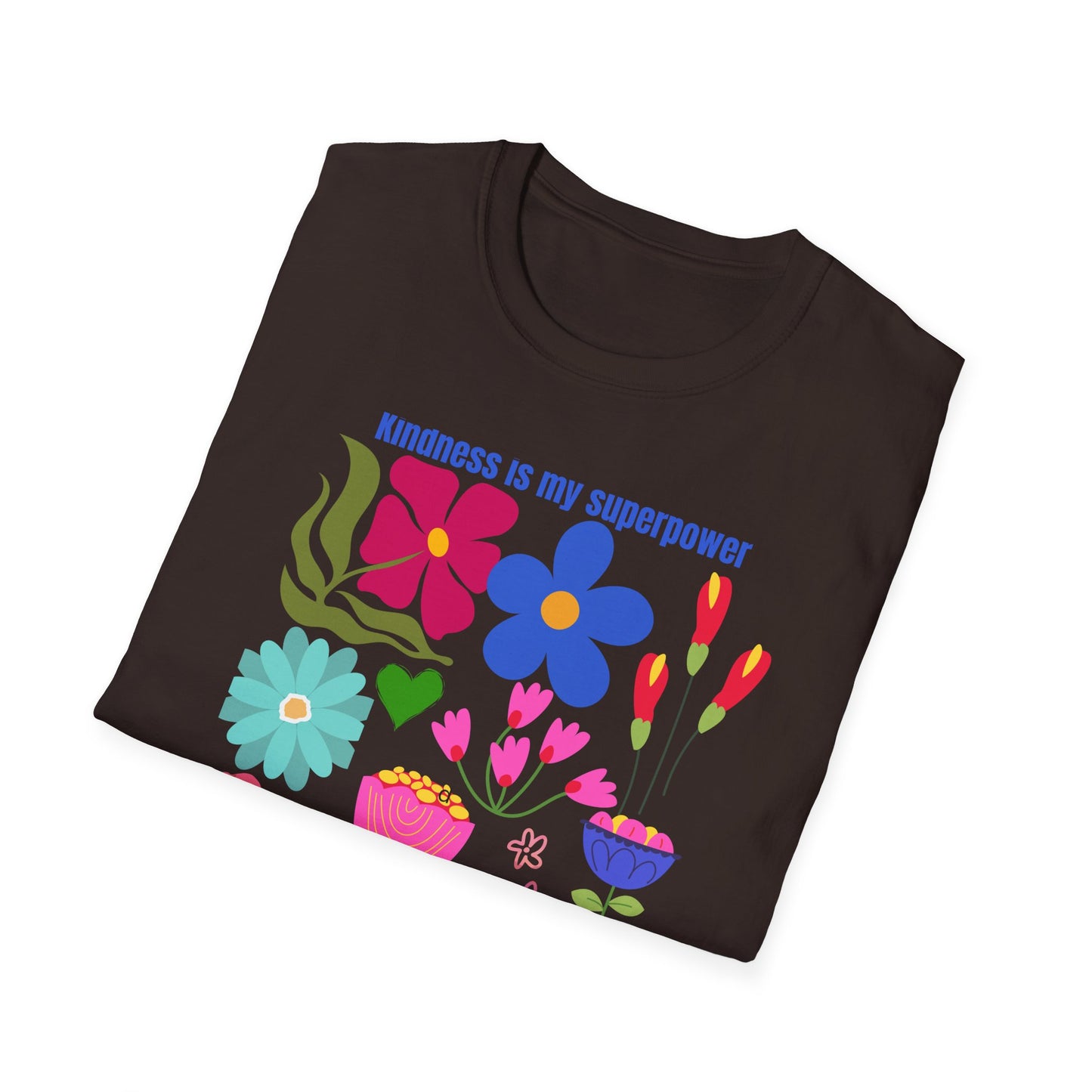 Colorful Kindness Is My Superpower T-Shirt - Floral Graphic Tee, Gift for Friends, Positive Vibes Apparel, Casual Summer Top, Art [...]