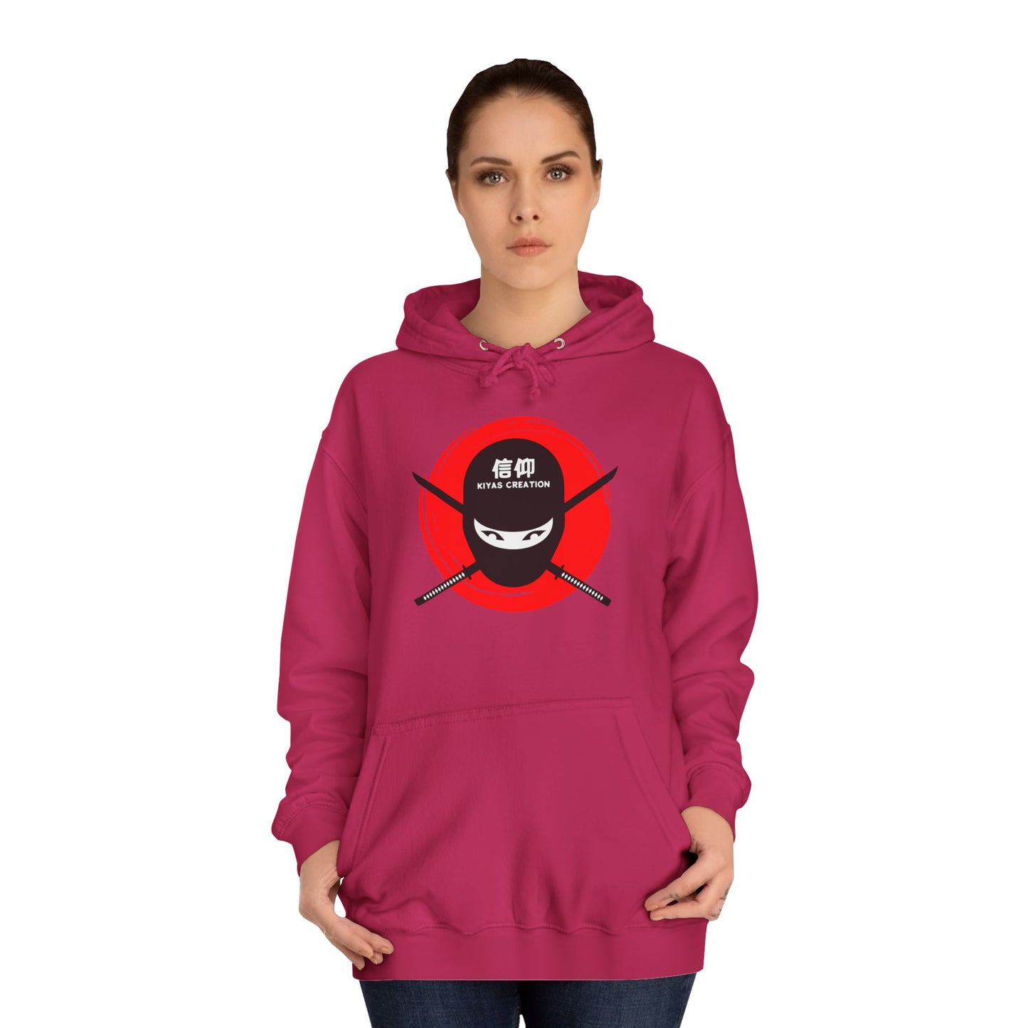 Ninja Spirit Unisex College Hoodie | Stylish Casual Wear, Gift for Students, Cozy Hoodie, College Fashion, Unique Graphic Sweatshirt