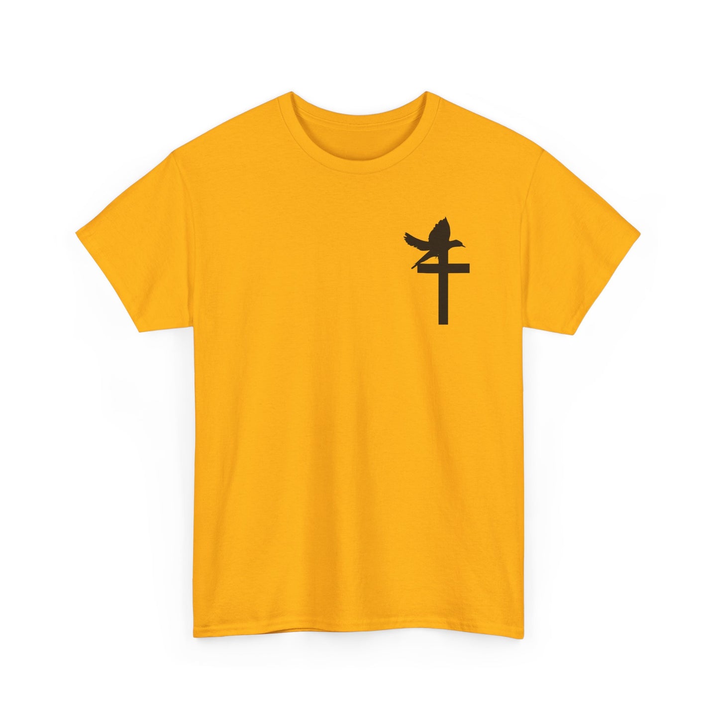 Faith-Inspired Unisex Heavy Cotton Tee | Inspirational Christian Shirt, Religious Gift, Bible Verse Tee, Cross Design, Everyday Wear