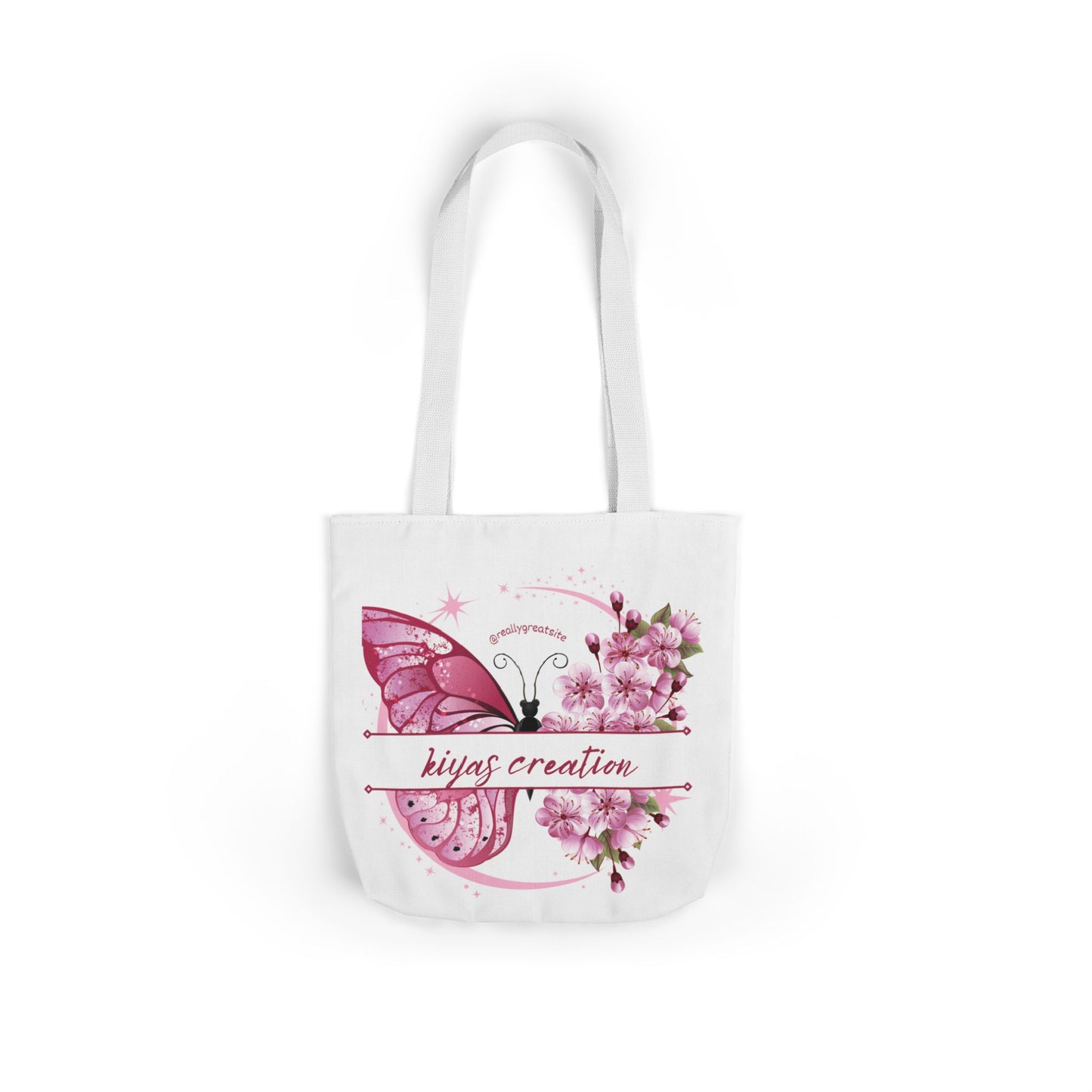 Butterfly Garden Canvas Tote Bag, Floral Tote, Eco-Friendly Shopping Bag, Spring Gift, Personalized Bag, Cute Carryall