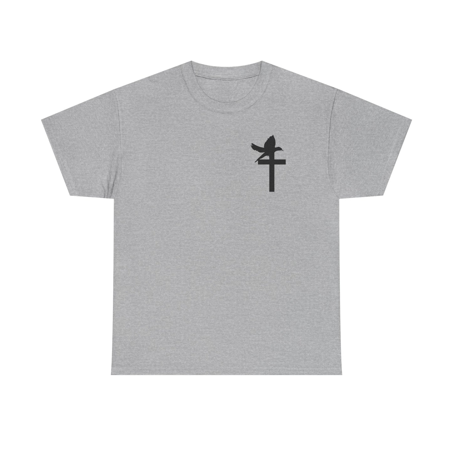Faith-Inspired Unisex Heavy Cotton Tee | Inspirational Christian Shirt, Religious Gift, Bible Verse Tee, Cross Design, Everyday Wear