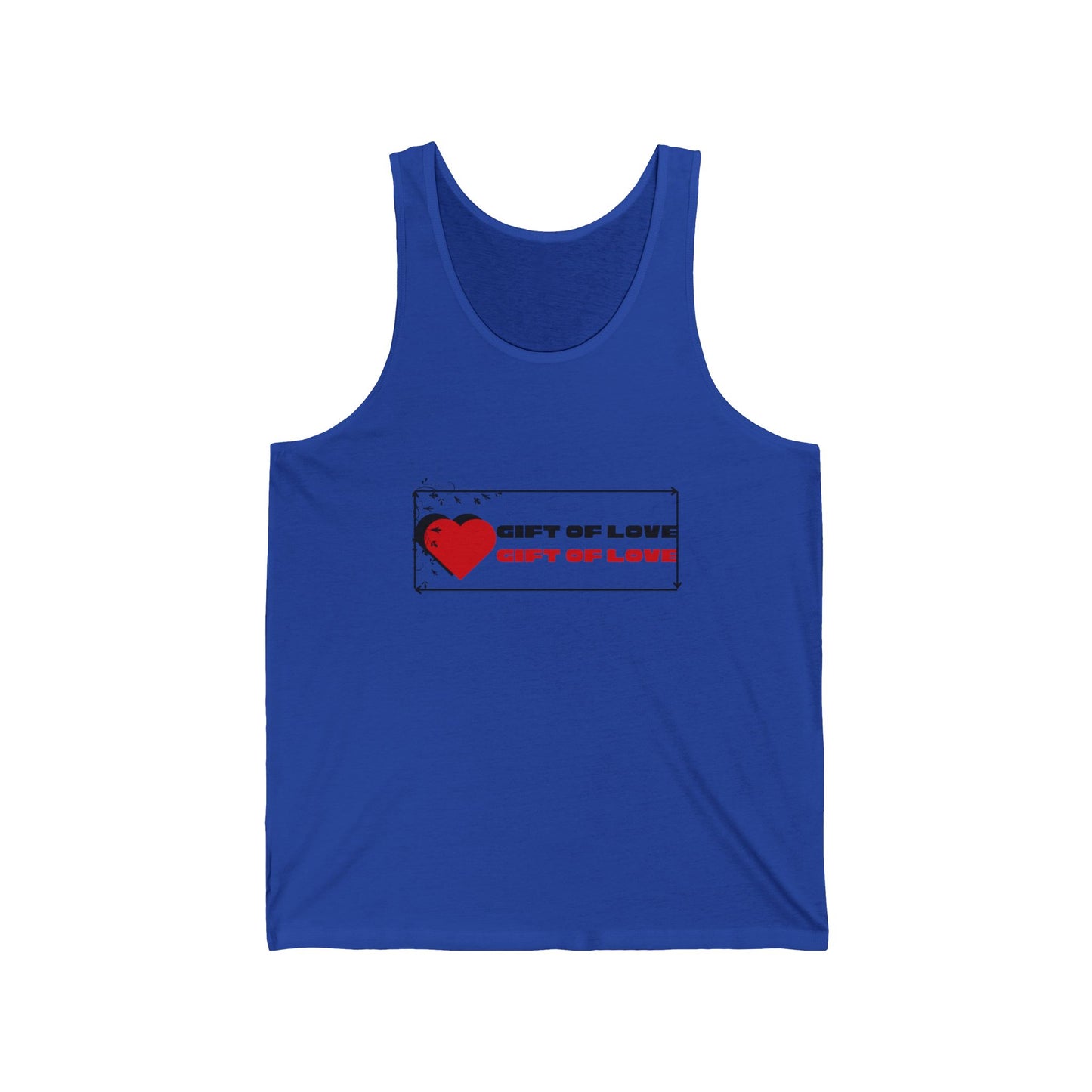 Heartfelt Gift of Love Unisex Jersey Tank - Perfect for Valentine's Day, Summer Vibes, Casual Wear, Gifts for Him/Her, Love Merchandise