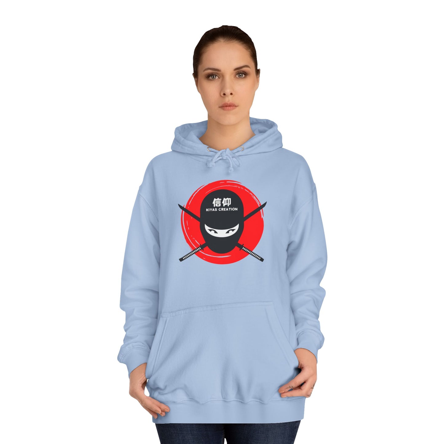 Ninja Spirit Unisex College Hoodie | Stylish Casual Wear, Gift for Students, Cozy Hoodie, College Fashion, Unique Graphic Sweatshirt