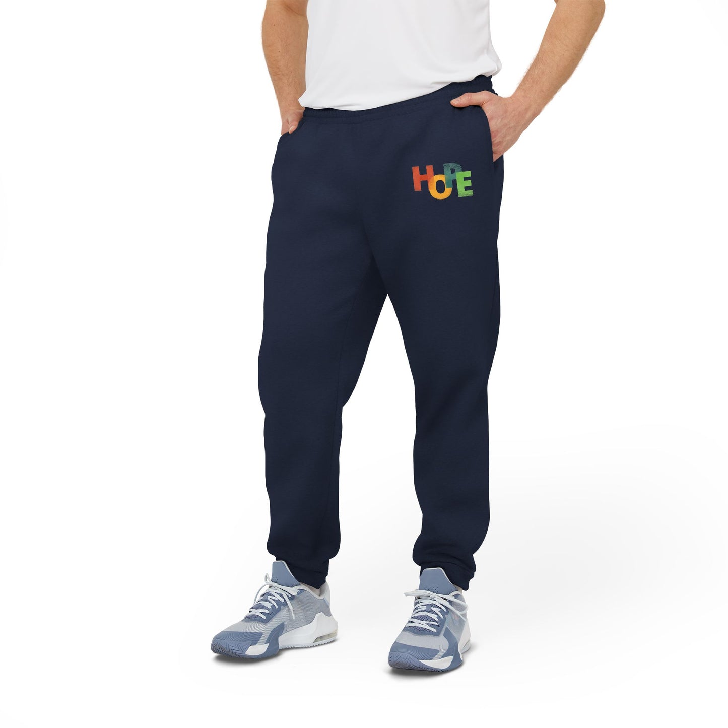 Cozy Unisex Joggers with Colorful 'HOPE' Design | Casual Wear, Athleisure, Gift for Him/Her, Comfortable Lounge Pants, Holiday Apparel