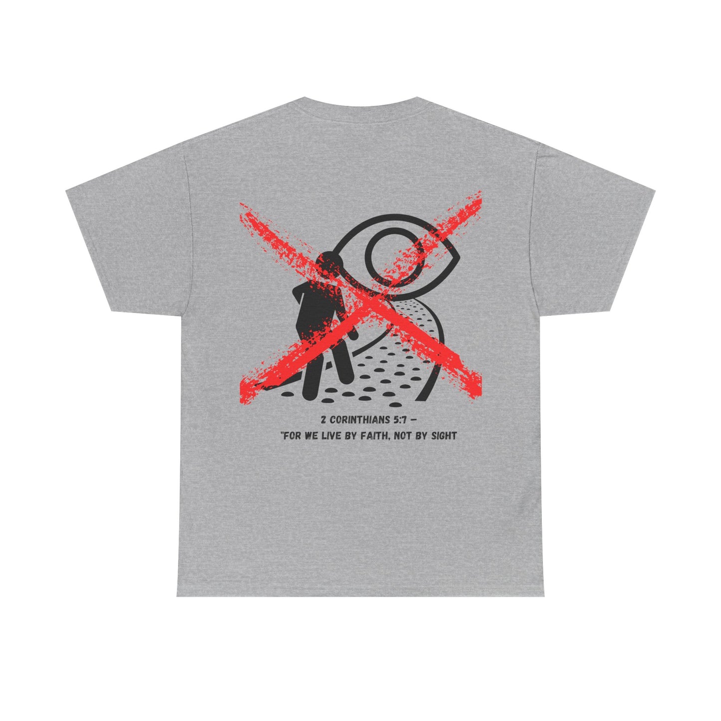 Faith-Inspired Unisex Heavy Cotton Tee, Inspirational T-Shirt, Youthful Streetwear, Spiritual Gift, Live by Faith Apparel