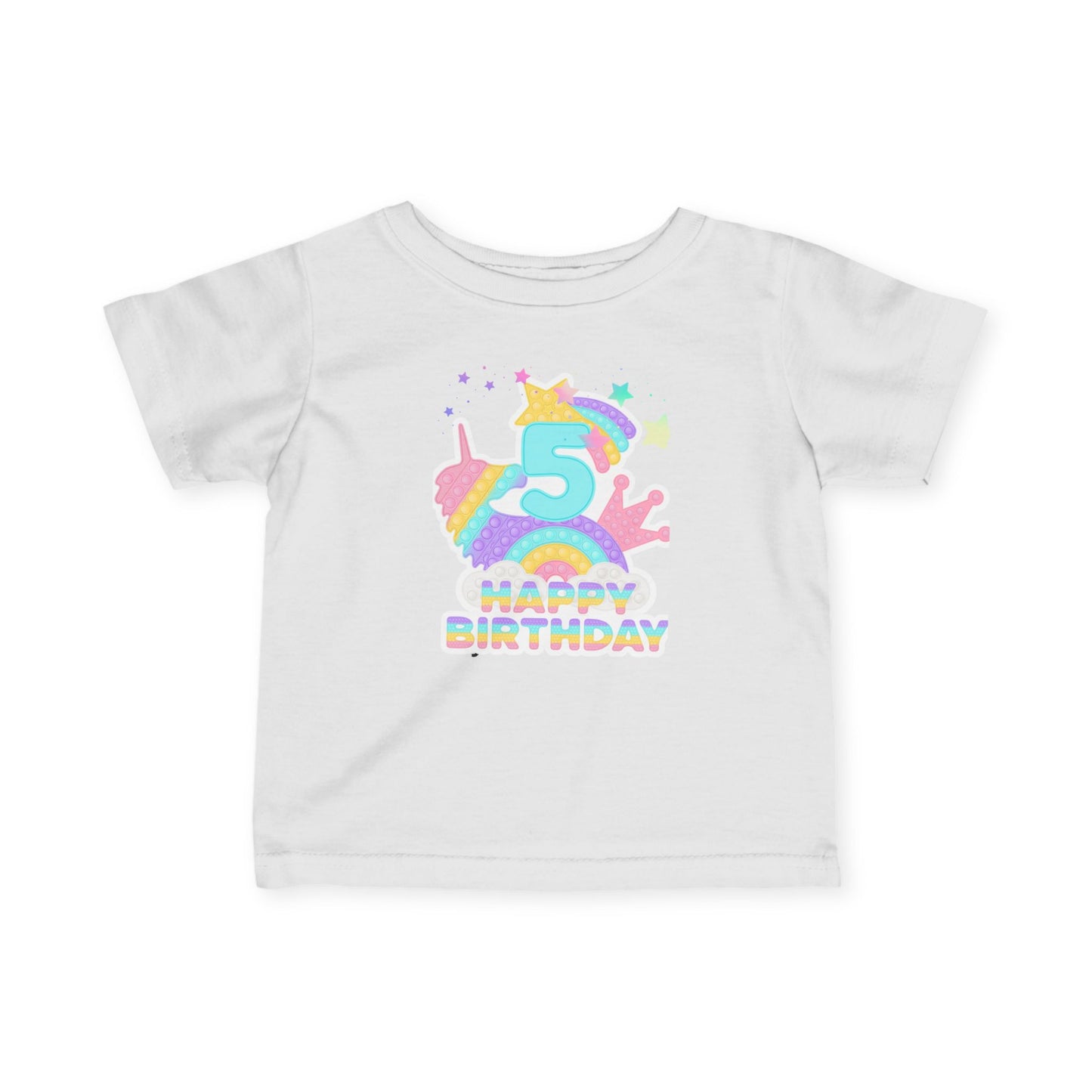 Whimsical Birthday Tee for Infants, Happy Birthday Tee, Unicorn Birthday Shirt, Toddler Party Outfit, First Birthday Gift