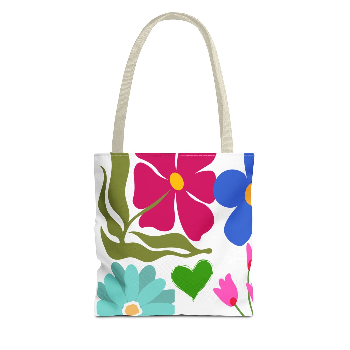 Floral Print Tote Bag, Colorful Shopping Bag, Everyday Carryall, Eco-Friendly Gift, Beach Tote, Spring Blooms