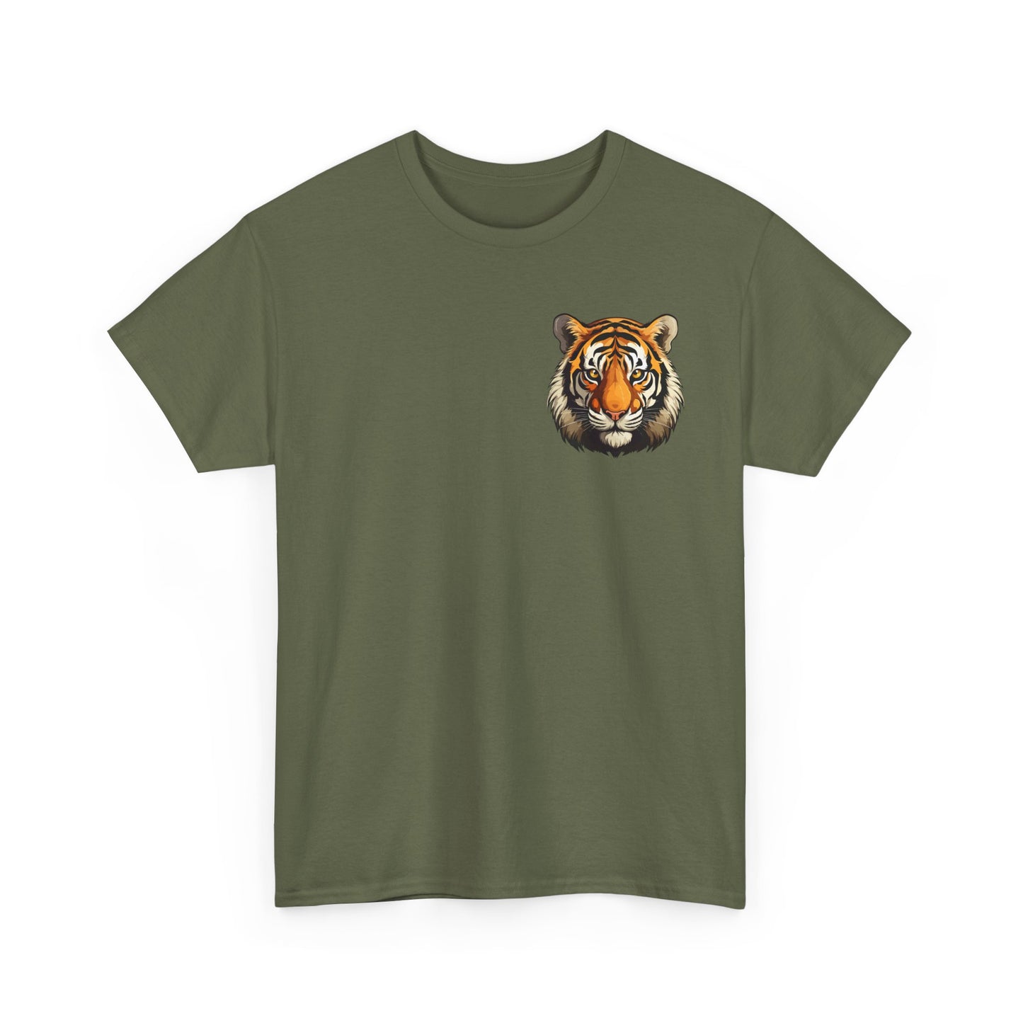 Fierce Tiger Graphic Tee, Unisex Cotton T-Shirt, Animal Lover Shirt, Wildlife Tee, Nature Enthusiast Gift