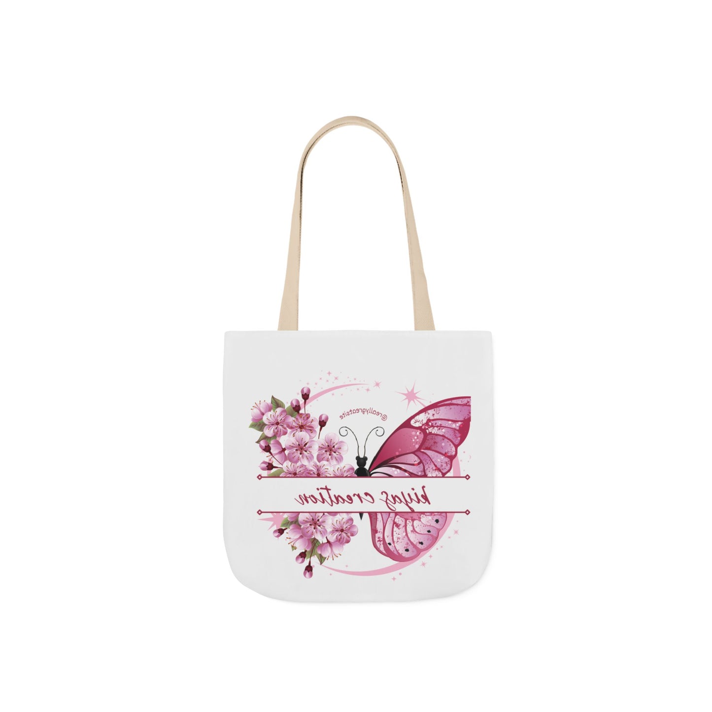 Butterfly Garden Canvas Tote Bag, Floral Tote, Eco-Friendly Shopping Bag, Spring Gift, Personalized Bag, Cute Carryall