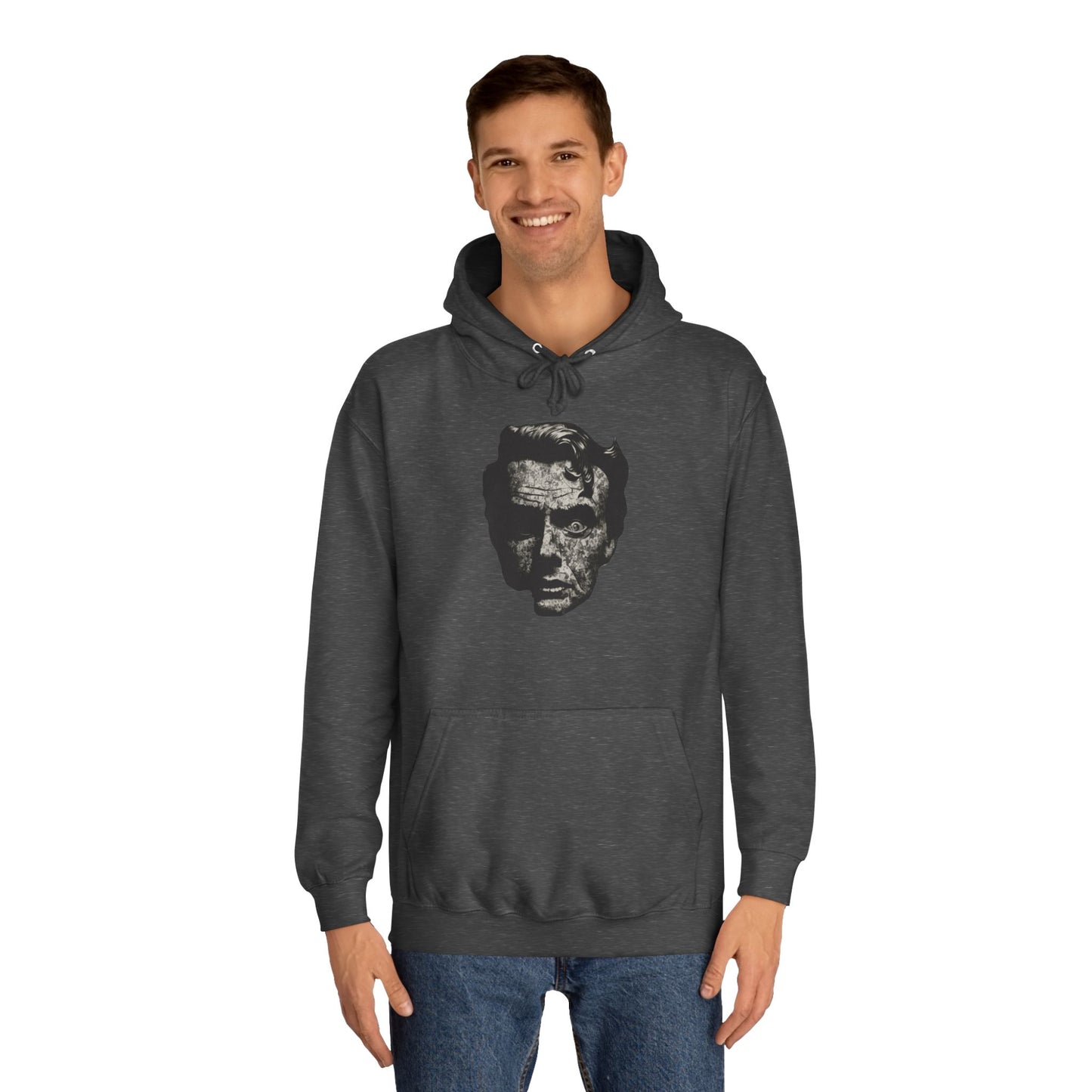Unisex College Hoodie | Vintage Skull Design, Trendy Streetwear, Gift for Students, Cozy Outfit, Ideal for Fall