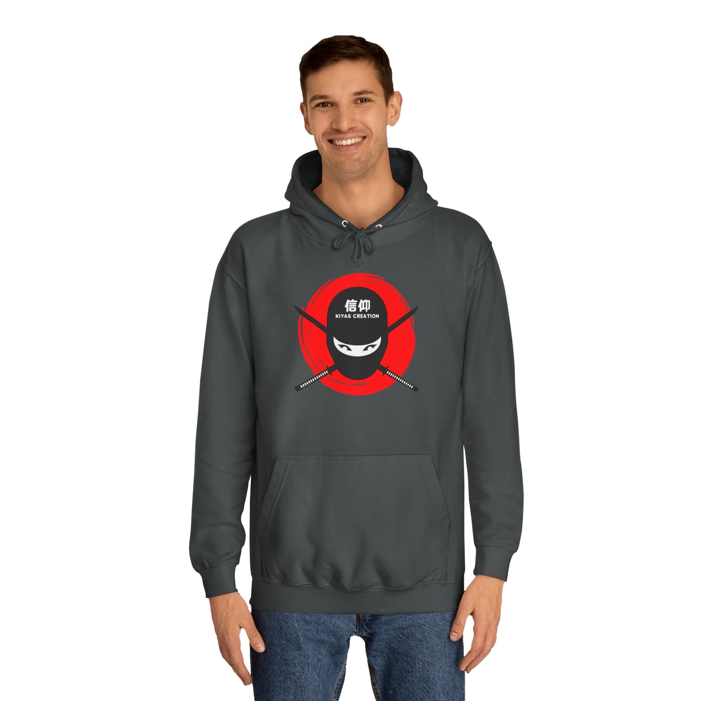 Ninja Spirit Unisex College Hoodie | Stylish Casual Wear, Gift for Students, Cozy Hoodie, College Fashion, Unique Graphic Sweatshirt