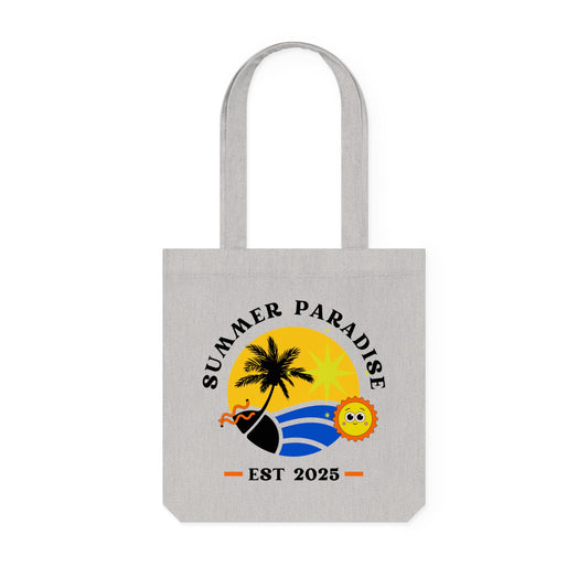 Summer Paradise Woven Tote Bag - Beach Bag, Eco-Friendly Purse, Shopping Tote, Travel Accessory, Gift for Beach Lovers
