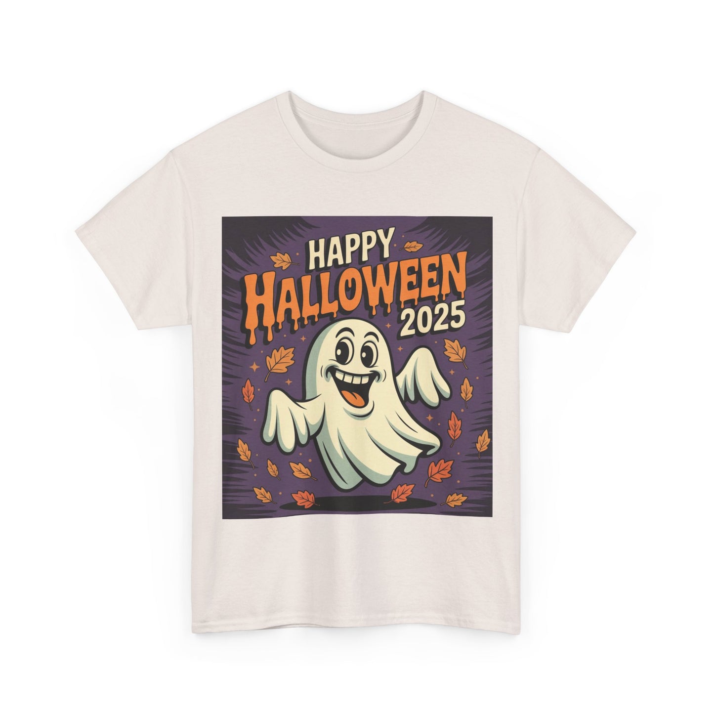 Halloween Ghost Unisex Cotton Tee, Spooky Shirt, Fall Fashion, Party Apparel, Halloween 2025, Pumpkin Costume Top
