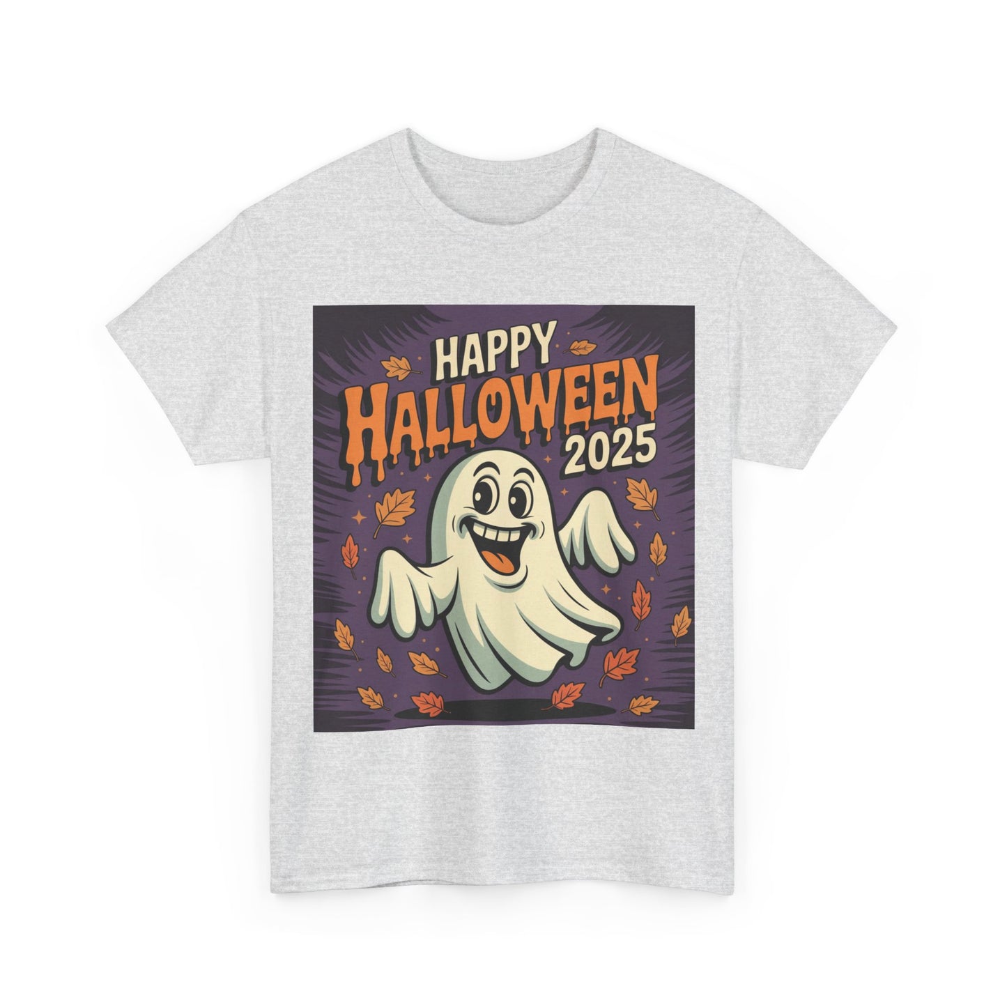 Halloween Ghost Unisex Cotton Tee, Spooky Shirt, Fall Fashion, Party Apparel, Halloween 2025, Pumpkin Costume Top