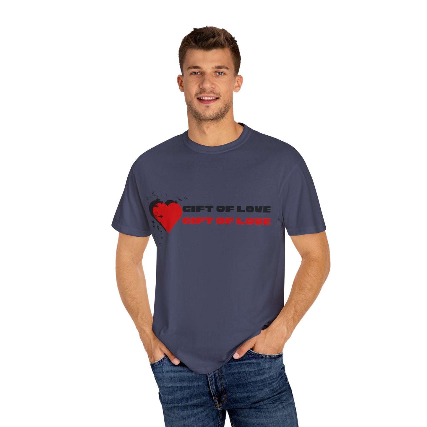 Unisex Gift of Love T-Shirt, Casual Love Tee, Heart Graphic Shirt, Valentine's Day Gift, Anniversary Apparel, Heart Print Top