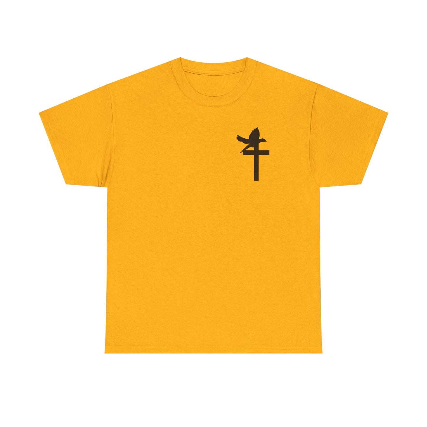 Faith-Inspired Unisex Heavy Cotton Tee | Inspirational Christian Shirt, Religious Gift, Bible Verse Tee, Cross Design, Everyday Wear
