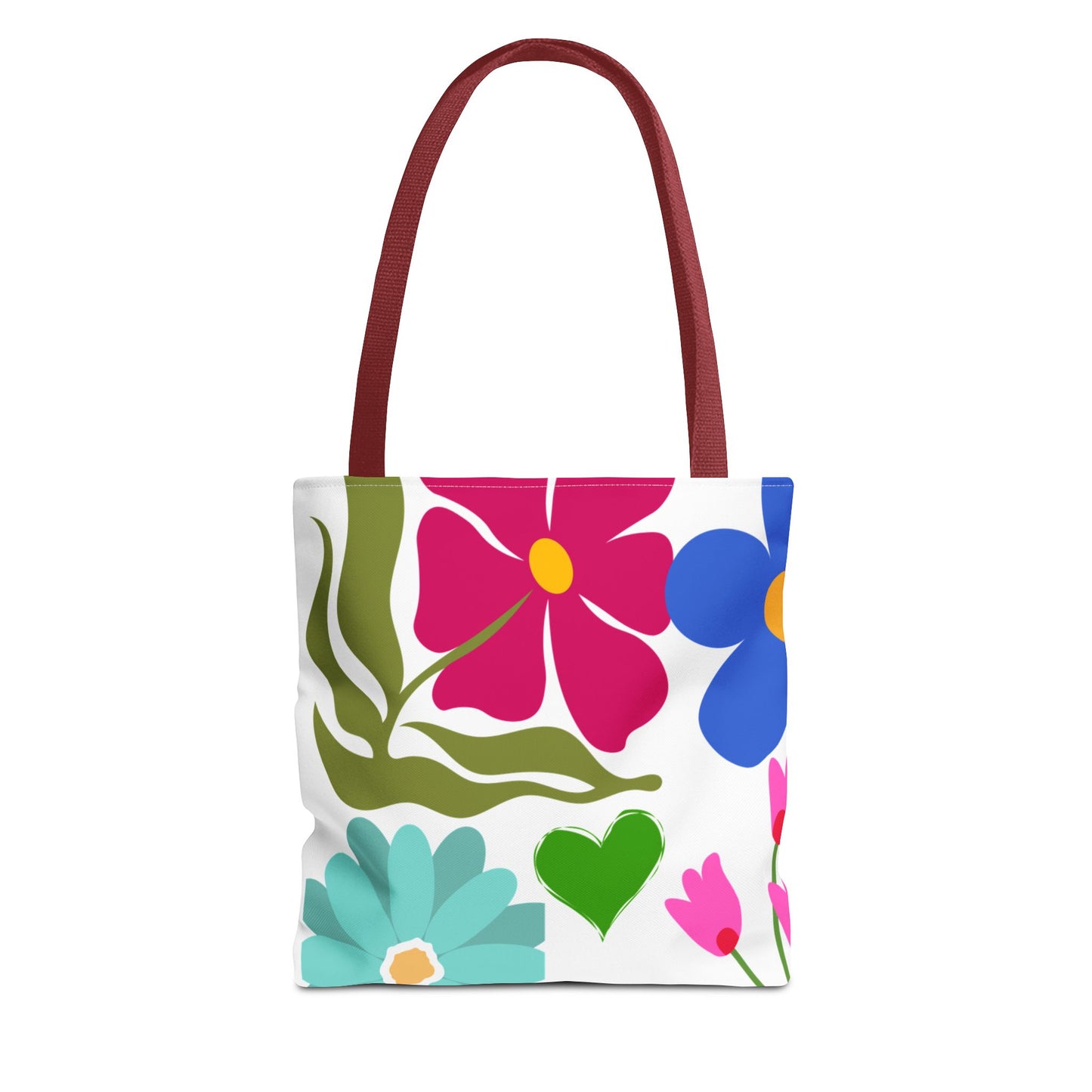 Floral Print Tote Bag, Colorful Shopping Bag, Everyday Carryall, Eco-Friendly Gift, Beach Tote, Spring Blooms