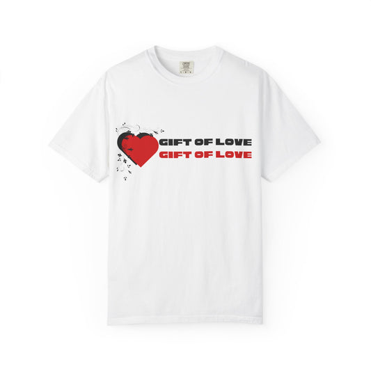 Unisex Gift of Love T-Shirt, Casual Love Tee, Heart Graphic Shirt, Valentine's Day Gift, Anniversary Apparel, Heart Print Top