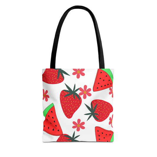 Strawberry Delight Tote Bag - Colorful Carryall for Summer Outings, Beach Days, and Farmers' Market Trips, Eco-Friendly Shopping Bag, [...]