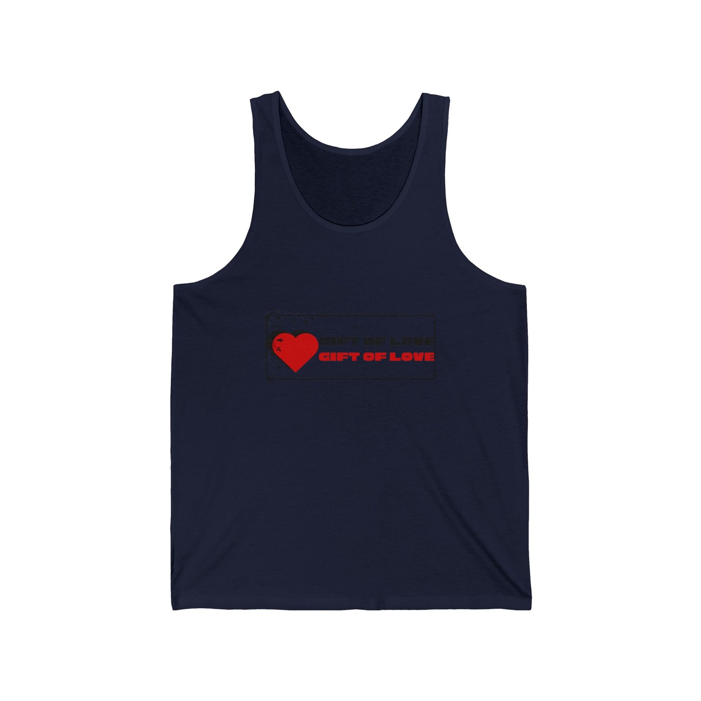 Heartfelt Gift of Love Unisex Jersey Tank - Perfect for Valentine's Day, Summer Vibes, Casual Wear, Gifts for Him/Her, Love Merchandise