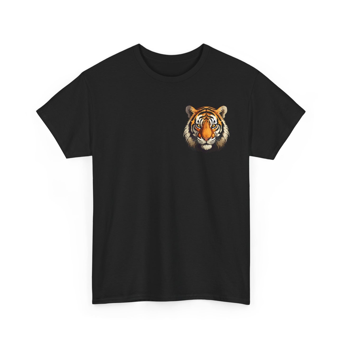 Fierce Tiger Graphic Tee, Unisex Cotton T-Shirt, Animal Lover Shirt, Wildlife Tee, Nature Enthusiast Gift