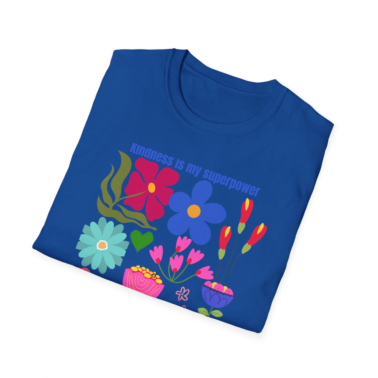 Colorful Kindness Is My Superpower T-Shirt - Floral Graphic Tee, Gift for Friends, Positive Vibes Apparel, Casual Summer Top, Art [...]