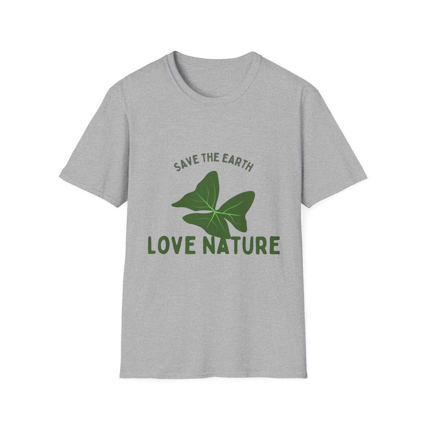 Eco-Friendly Love Nature T-Shirt, Unisex Tee, Save the Earth Shirt, Nature Lover Gift, Sustainable Fashion