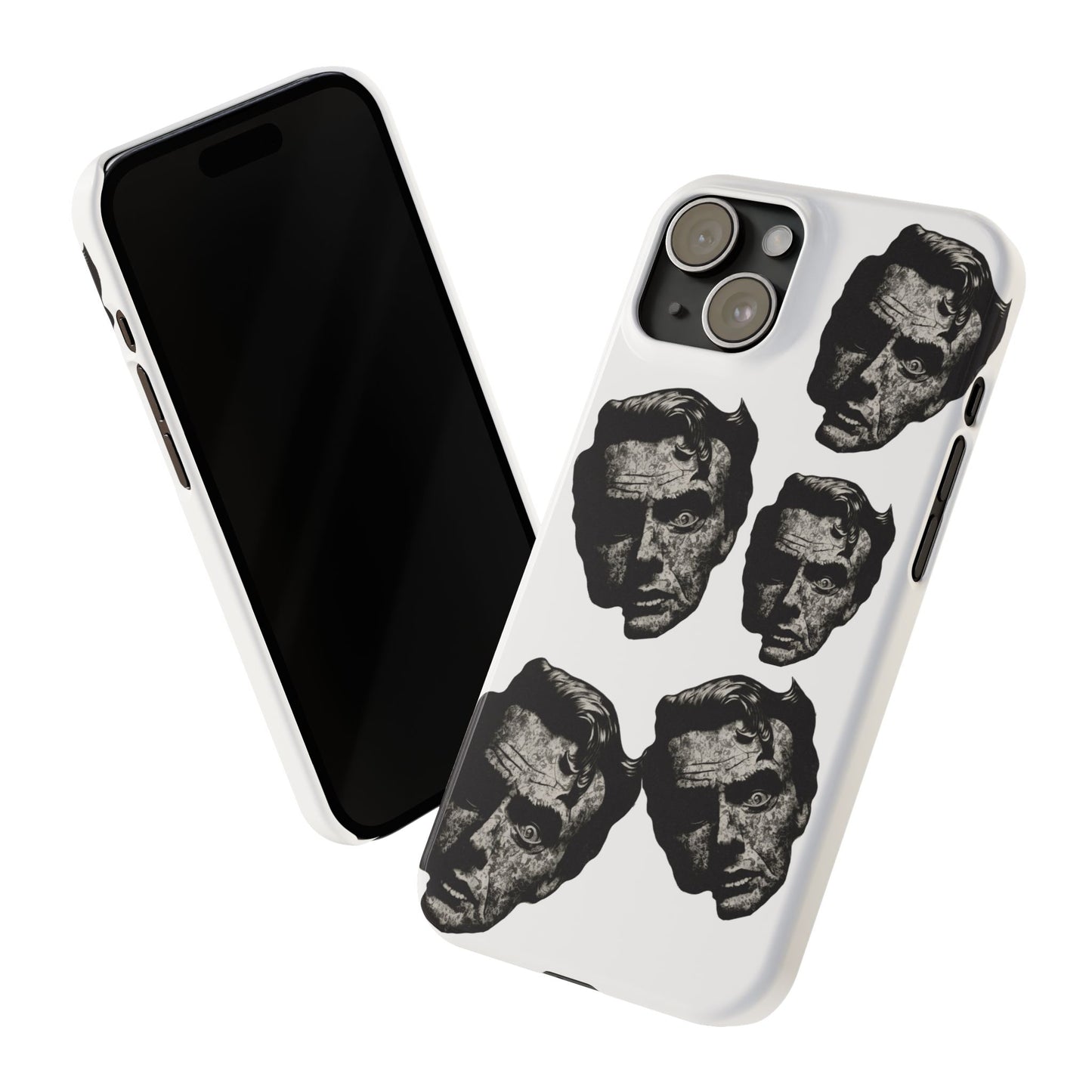 Artistic Slim Phone Cases with Unique Face Design, Trendy Accessories, Gift for Art Lovers, Stylish Phone Covers, Modern Tech [...]