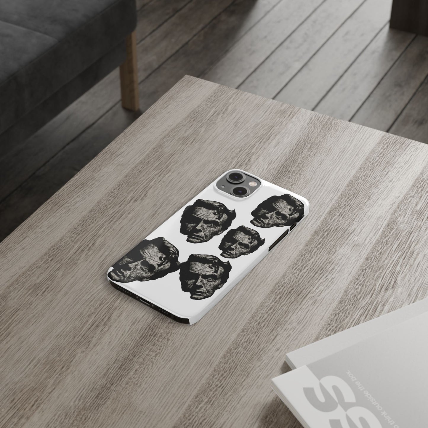 Artistic Slim Phone Cases with Unique Face Design, Trendy Accessories, Gift for Art Lovers, Stylish Phone Covers, Modern Tech [...]