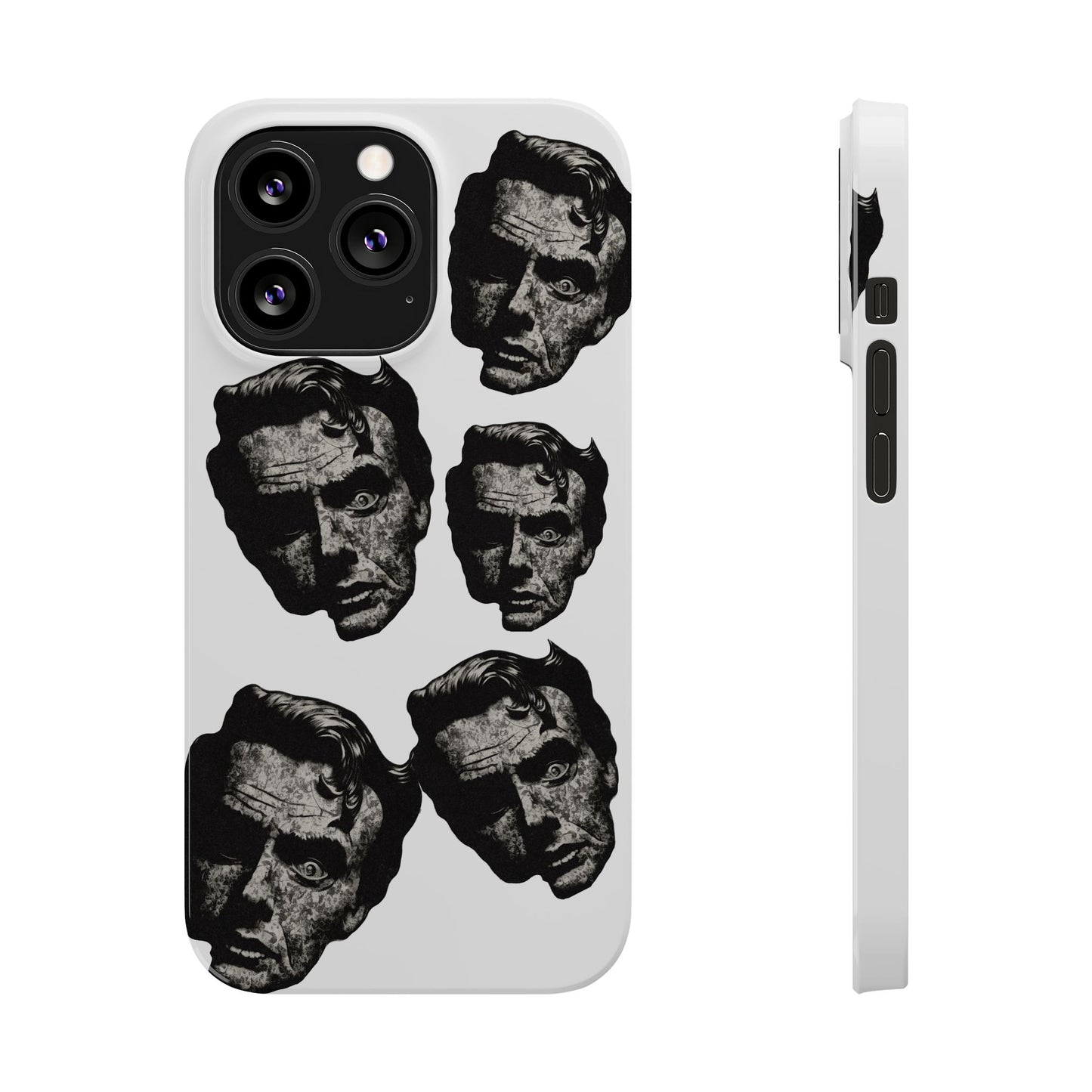 Artistic Slim Phone Cases with Unique Face Design, Trendy Accessories, Gift for Art Lovers, Stylish Phone Covers, Modern Tech [...]