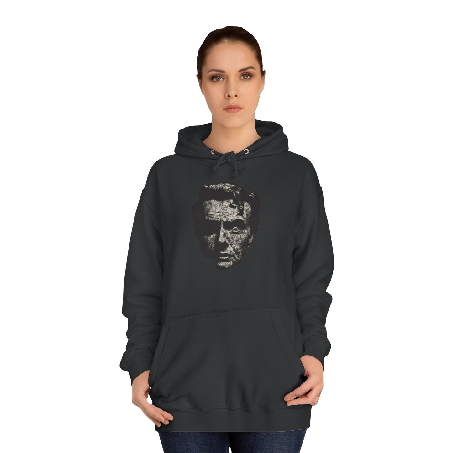 Unisex College Hoodie | Vintage Skull Design, Trendy Streetwear, Gift for Students, Cozy Outfit, Ideal for Fall