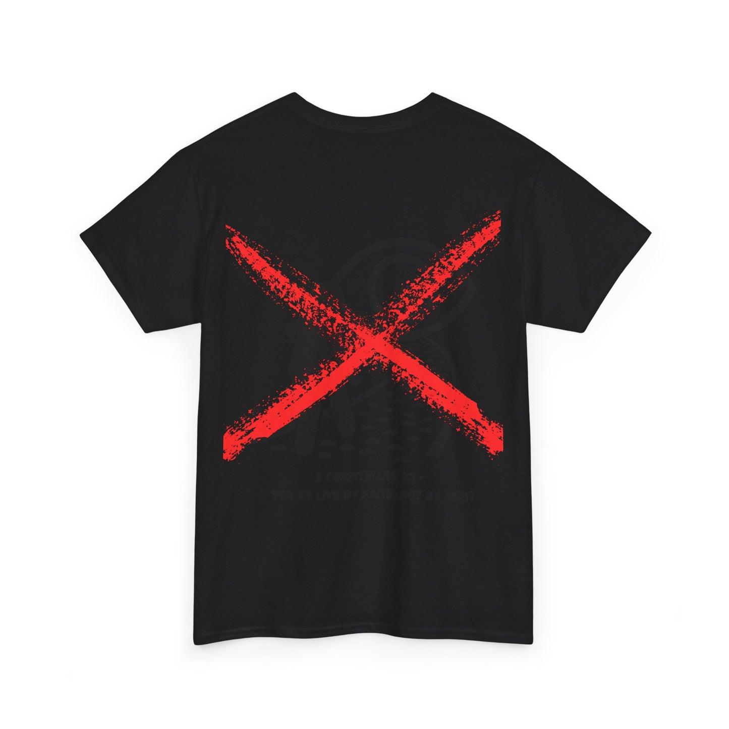 Faith-Inspired Unisex Heavy Cotton Tee, Inspirational T-Shirt, Youthful Streetwear, Spiritual Gift, Live by Faith Apparel