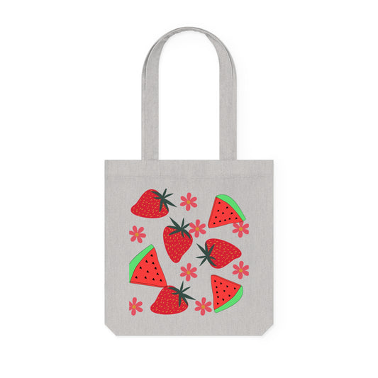 Colorful Fruit Woven Tote Bag | Stylish Grocery Bag, Beach Bag, Eco-Friendly Tote, Shopping Bag, Summer Accessory