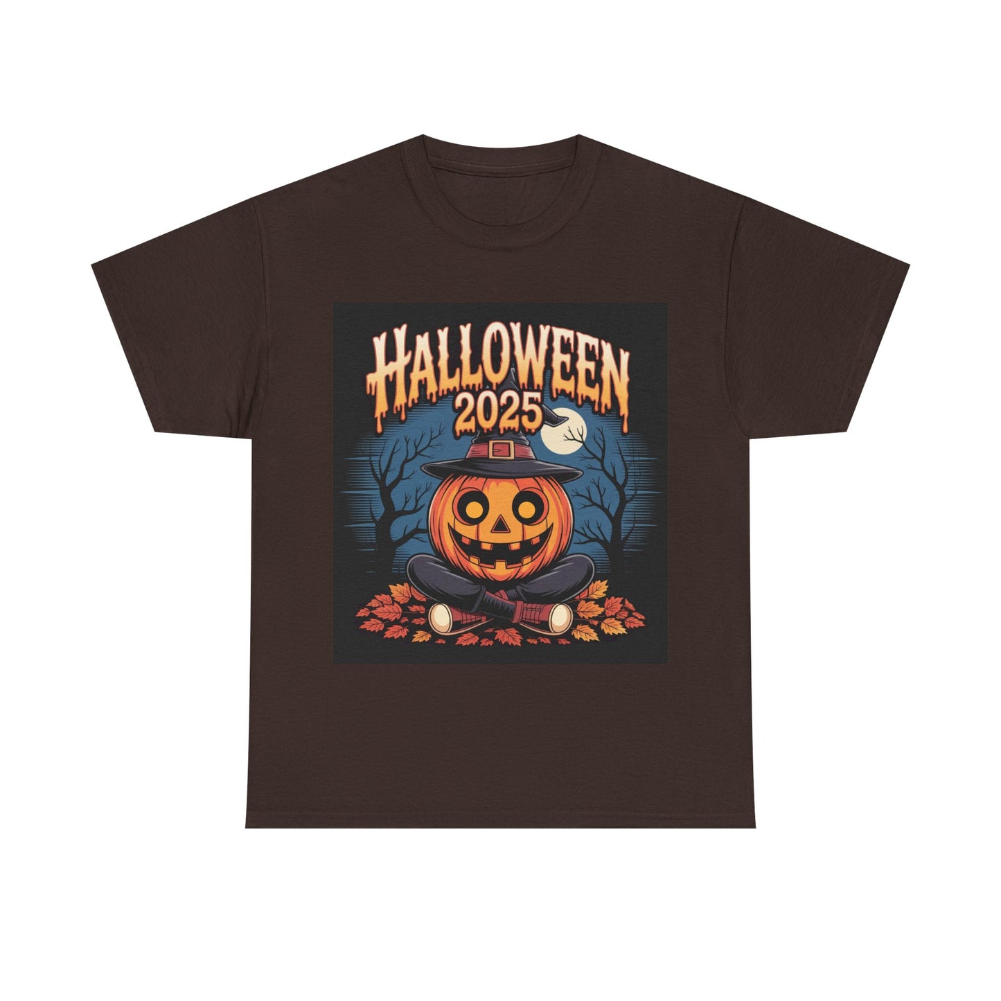 Halloween Pumpkin Tee, Unisex Heavy Cotton Tee, Spooky T-Shirt, Fall Apparel, Halloween 2025, Halloween Costumes, Autumn Fashion