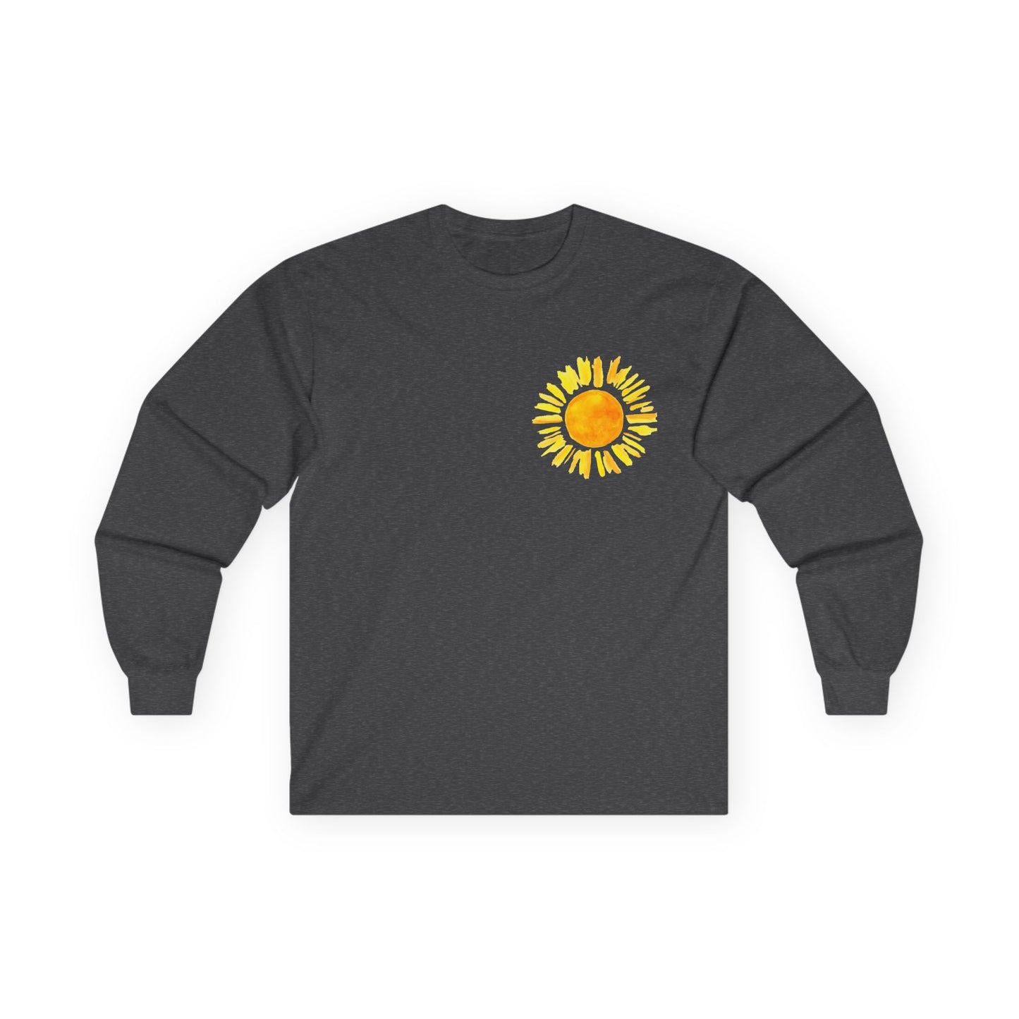 Sunrise Flamingo Long Sleeve Tee, Vacation Shirt, Casual Outfit, Summer Apparel, Gift for Beach Lovers, Graphic Tee, Relaxed Fit