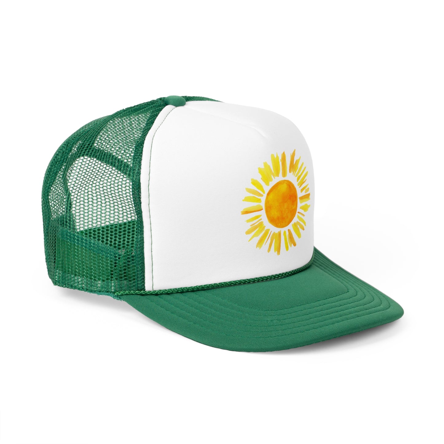 Sunny Vibes Trucker Cap | Summer Hat, Outdoor Cap, Gift for Nature Lovers, Festival Accessory, Sun-themed Cap