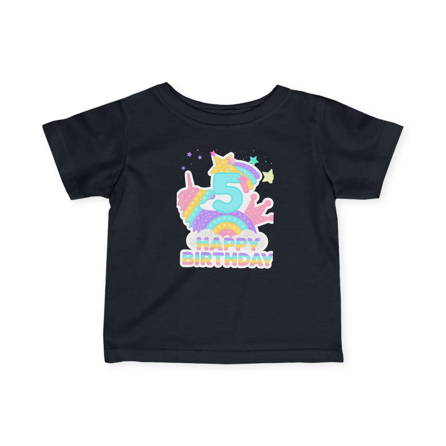 Whimsical Birthday Tee for Infants, Happy Birthday Tee, Unicorn Birthday Shirt, Toddler Party Outfit, First Birthday Gift