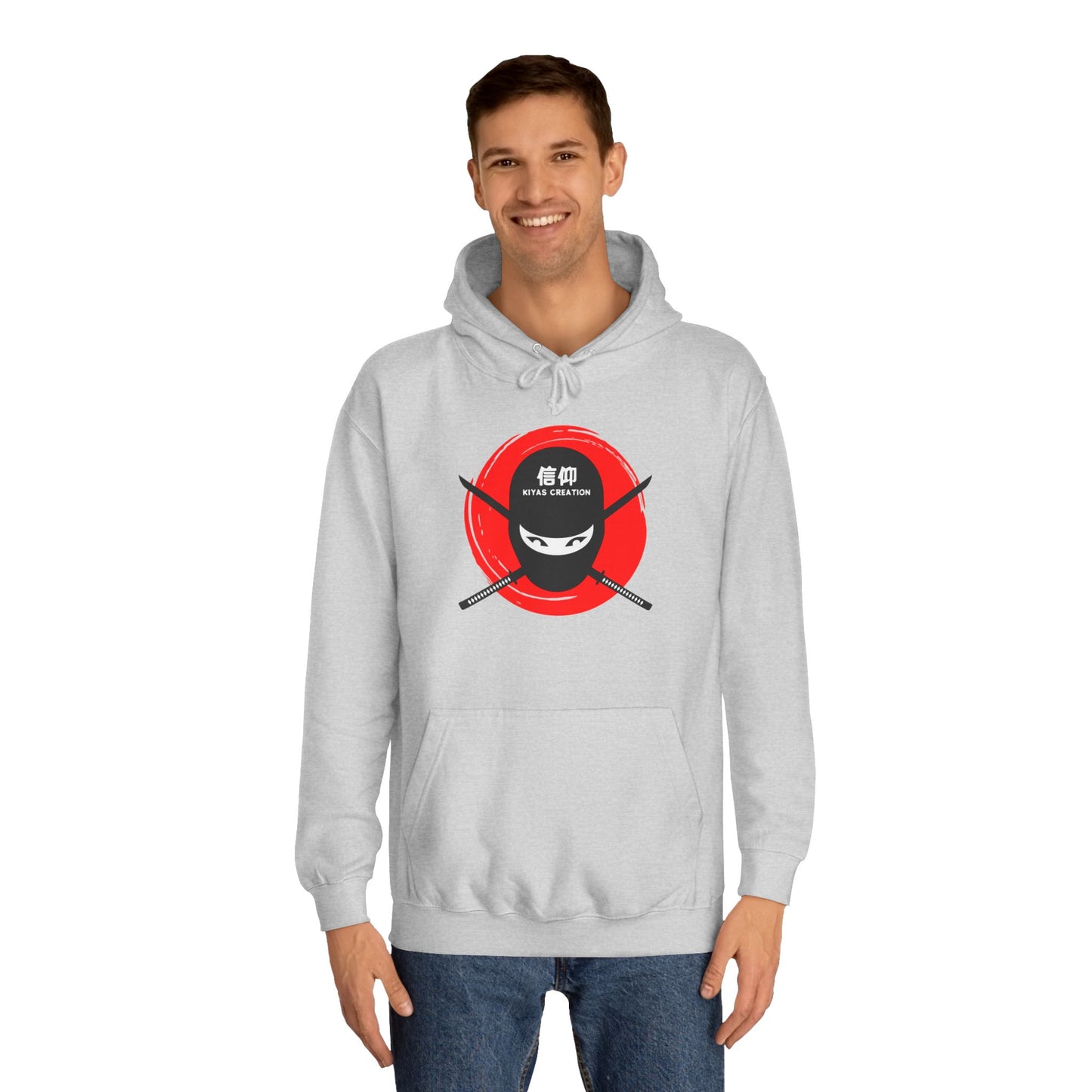 Ninja Spirit Unisex College Hoodie | Stylish Casual Wear, Gift for Students, Cozy Hoodie, College Fashion, Unique Graphic Sweatshirt